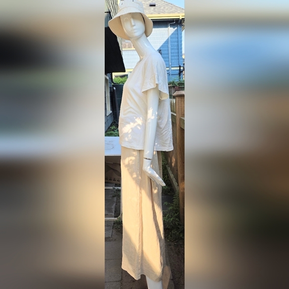 JUNGMAVEN WHITE COTTON TSHIRT WITH SIDE POCKETS LG. - Picture 4 of 13